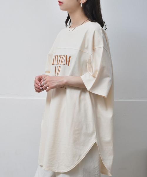 RETRO GIRL(レトロガール)の「ロゴルーズTee(Tシャツ/カットソー・レディース・ホワイト/ナチュラル/チャコールグレー・FREE)」の18枚目の写真