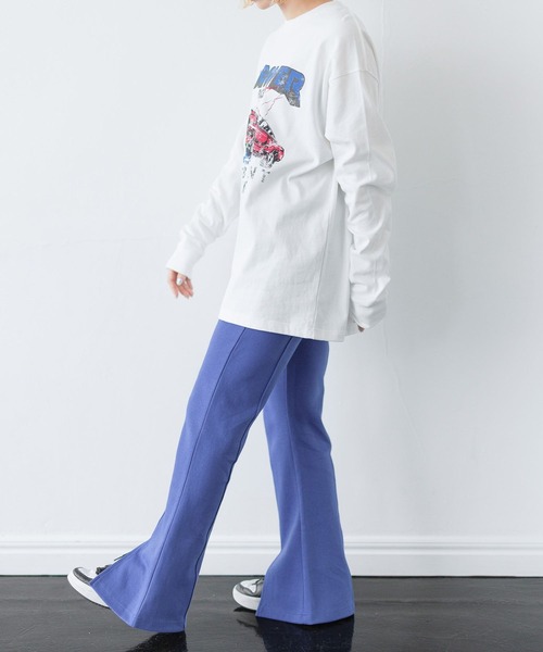 PBLIM（ページボーイリム）の「PAGEBOYLIM/ワイルドカーロンT（Tシャツ/カットソー・レディース・ブラック/パープル/オフホワイト・MEDIUM/LARGE）」の4枚目の写真