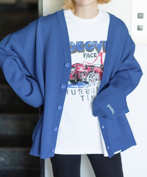 PBLIM（ページボーイリム）の「PAGEBOYLIM/ワイルドカーロンT（Tシャツ/カットソー・レディース・ブラック/パープル/オフホワイト・MEDIUM/LARGE）」の8枚目の写真