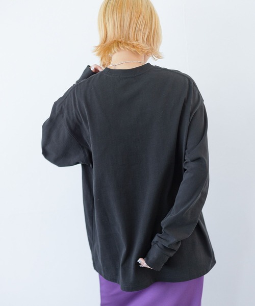 PBLIM（ページボーイリム）の「PAGEBOYLIM/ワイルドカーロンT（Tシャツ/カットソー・レディース・ブラック/パープル/オフホワイト・MEDIUM/LARGE）」の5枚目の写真