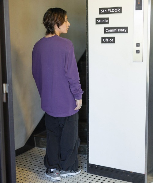 PBLIM（ページボーイリム）の「PAGEBOYLIM/ワイルドカーロンT（Tシャツ/カットソー・レディース・ブラック/パープル/オフホワイト・MEDIUM/LARGE）」の6枚目の写真