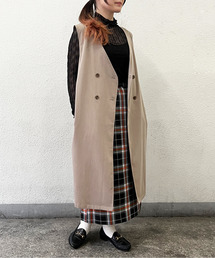 ダブルボタンロングジレ