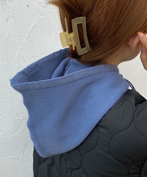 apres jour mignon（アプレジュールミニョン）の「【apresjour mignon×ARIAZ】あぜあみバラクラバ（ネックウォーマー/スヌード・レディース・ブルー系その他/アイボリー/ブラック・ONESIZE）」の3枚目の写真