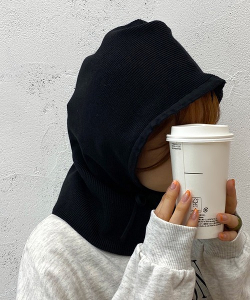 apres jour mignon（アプレジュールミニョン）の「【apresjour mignon×ARIAZ】あぜあみバラクラバ（ネックウォーマー/スヌード・レディース・ブルー系その他/アイボリー/ブラック・ONESIZE）」の2枚目の写真