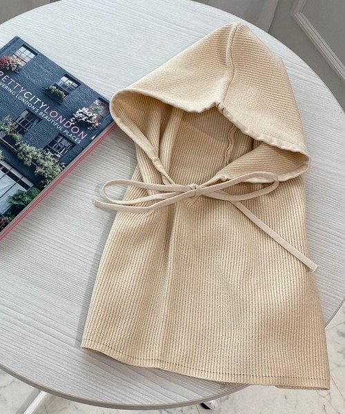 apres jour mignon（アプレジュールミニョン）の「【apresjour mignon×ARIAZ】あぜあみバラクラバ（ネックウォーマー/スヌード・レディース・ブルー系その他/アイボリー/ブラック・ONESIZE）」の5枚目の写真