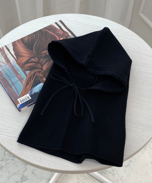 apres jour mignon（アプレジュールミニョン）の「【apresjour mignon×ARIAZ】あぜあみバラクラバ（ネックウォーマー/スヌード・レディース・ブルー系その他/アイボリー/ブラック・ONESIZE）」の8枚目の写真