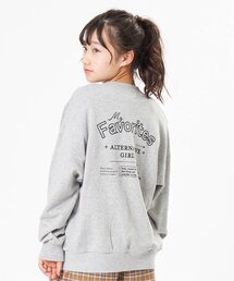 配色ステッチフードレスパーカー