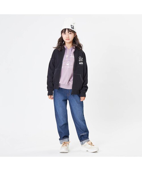 algy（アルジー）の「配色ステッチフードレスパーカー（カーディガン/ボレロ・キッズ・グレー/ラベンダー/ミント/ブラック・SMALL/XX-SMALL/MEDIUM/X-SMALL/XXX-SMALL）」の12枚目の写真