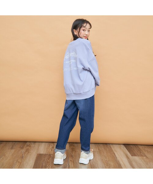 algy（アルジー）の「配色ステッチフードレスパーカー（カーディガン/ボレロ・キッズ・グレー/ラベンダー/ミント/ブラック・SMALL/XX-SMALL/MEDIUM/X-SMALL/XXX-SMALL）」の14枚目の写真