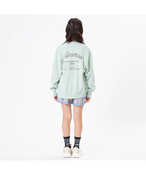 algy（アルジー）の「配色ステッチフードレスパーカー（カーディガン/ボレロ・キッズ・グレー/ラベンダー/ミント/ブラック・SMALL/XX-SMALL/MEDIUM/X-SMALL/XXX-SMALL）」の9枚目の写真