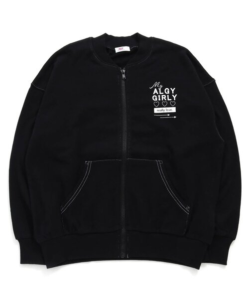 algy（アルジー）の「配色ステッチフードレスパーカー（カーディガン/ボレロ・キッズ・グレー/ラベンダー/ミント/ブラック・SMALL/XX-SMALL/MEDIUM/X-SMALL/XXX-SMALL）」の13枚目の写真