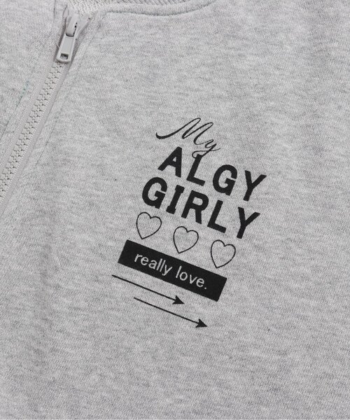 algy（アルジー）の「配色ステッチフードレスパーカー（カーディガン/ボレロ・キッズ・グレー/ラベンダー/ミント/ブラック・SMALL/XX-SMALL/MEDIUM/X-SMALL/XXX-SMALL）」の11枚目の写真