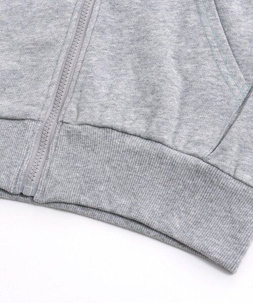 algy（アルジー）の「配色ステッチフードレスパーカー（カーディガン/ボレロ・キッズ・グレー/ラベンダー/ミント/ブラック・SMALL/XX-SMALL/MEDIUM/X-SMALL/XXX-SMALL）」の21枚目の写真