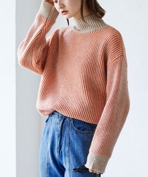 LIAN | カラー配色リブニット(ニット/セーター)