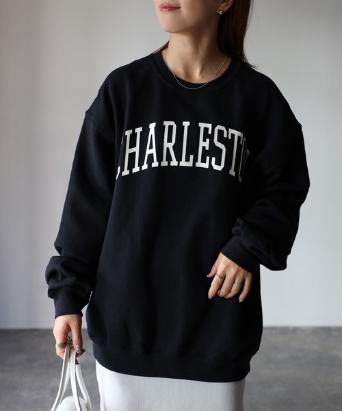 GILDANカレッジロゴ裏起毛スウェット