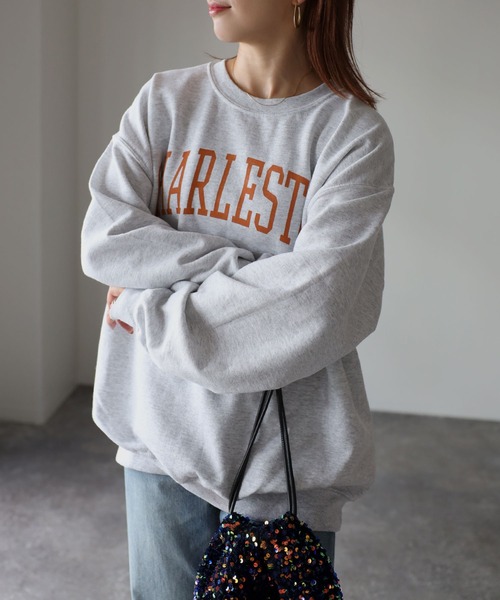 Riberry(リベリー)の「GILDAN カレッジロゴ裏起毛スウェット(スウェット・レディース・ブラック/アッシュグレー/ネイビー/ホワイト/ネイビー×ホワイト/ホワイト×ブラック・LARGE)」の22枚目の写真