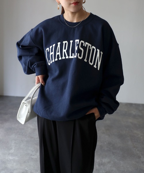 Riberry(リベリー)の「GILDAN カレッジロゴ裏起毛スウェット(スウェット・レディース・ブラック/アッシュグレー/ネイビー/ホワイト/ネイビー×ホワイト/ホワイト×ブラック・LARGE)」の18枚目の写真