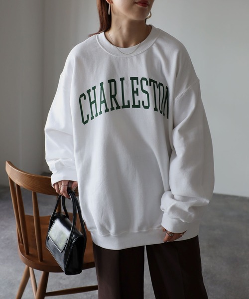 Riberry(リベリー)の「GILDAN カレッジロゴ裏起毛スウェット(スウェット・レディース・ブラック/アッシュグレー/ネイビー/ホワイト/ネイビー×ホワイト/ホワイト×ブラック・LARGE)」の13枚目の写真