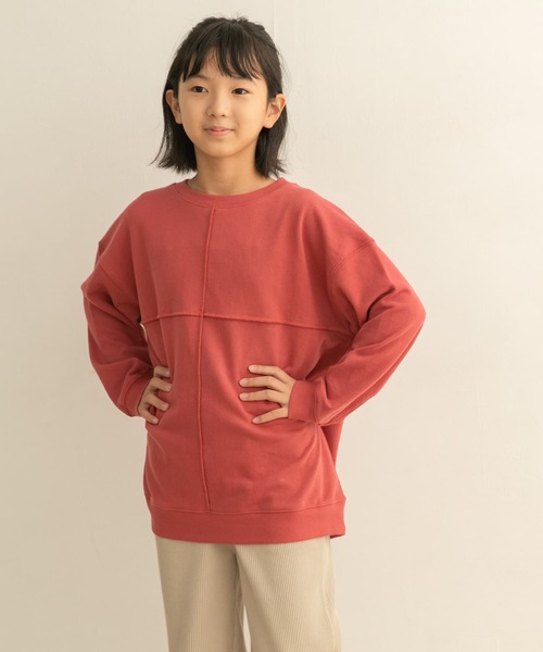 URBAN RESEARCH DOORS(アーバンリサーチドアーズ)の「裏毛切替スウェット(KIDS)(スウェット・キッズ・ピンク/イエロー・120/105/150/135)」の6枚目の写真