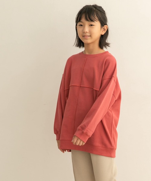 URBAN RESEARCH DOORS(アーバンリサーチドアーズ)の「裏毛切替スウェット(KIDS)(スウェット・キッズ・ピンク/イエロー・120/105/150/135)」の7枚目の写真