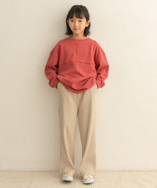 URBAN RESEARCH DOORS(アーバンリサーチドアーズ)の「裏毛切替スウェット(KIDS)(スウェット・キッズ・ピンク/イエロー・120/105/150/135)」の9枚目の写真