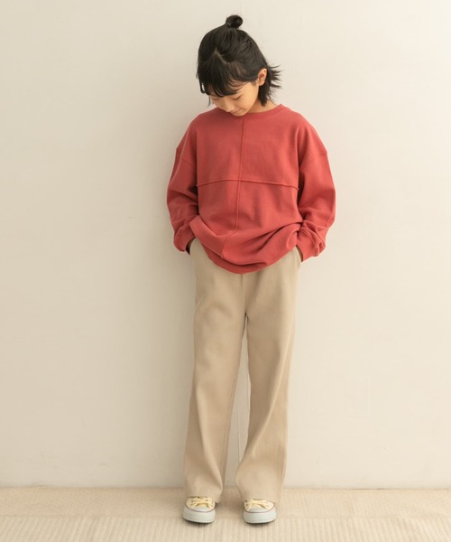 URBAN RESEARCH DOORS(アーバンリサーチドアーズ)の「裏毛切替スウェット(KIDS)(スウェット・キッズ・ピンク/イエロー・120/105/150/135)」の10枚目の写真