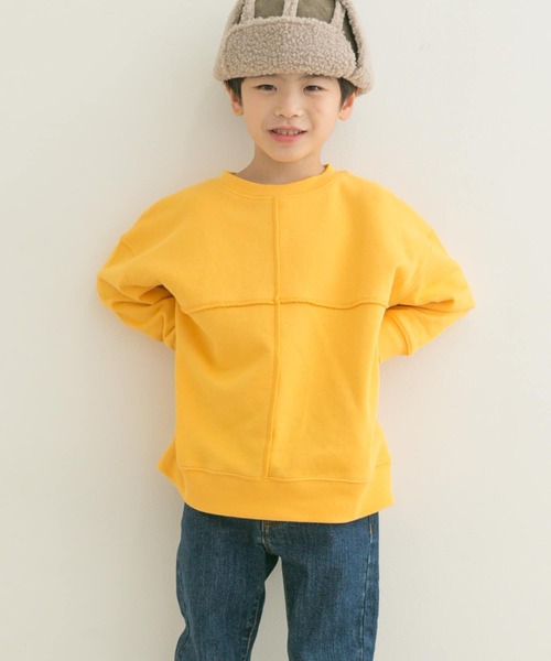 URBAN RESEARCH DOORS(アーバンリサーチドアーズ)の「裏毛切替スウェット(KIDS)(スウェット・キッズ・ピンク/イエロー・120/105/150/135)」の11枚目の写真