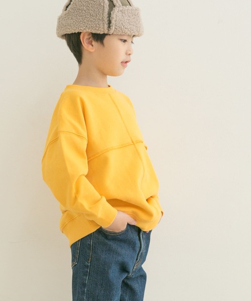 URBAN RESEARCH DOORS(アーバンリサーチドアーズ)の「裏毛切替スウェット(KIDS)(スウェット・キッズ・ピンク/イエロー・120/105/150/135)」の13枚目の写真