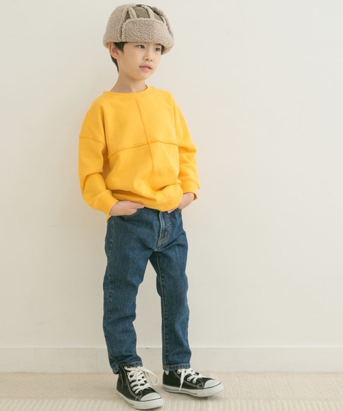 URBAN RESEARCH DOORS(アーバンリサーチドアーズ)の「裏毛切替スウェット(KIDS)(スウェット・キッズ・ピンク/イエロー・120/105/150/135)」の16枚目の写真