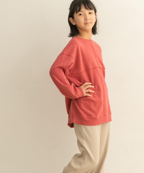 URBAN RESEARCH DOORS(アーバンリサーチドアーズ)の「裏毛切替スウェット(KIDS)(スウェット・キッズ・ピンク/イエロー・120/105/150/135)」の22枚目の写真