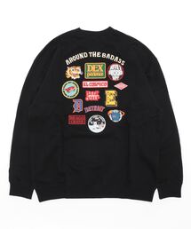 【ANTIBAL】 ワッペン刺繍 ビッグシルエット クルーネック スウェット