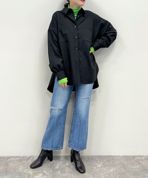 LOWRYS FARM（ローリーズファーム）の「Pオーバーシャツロング