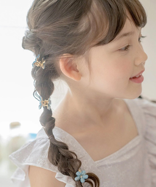 コーデ映え【FARFOIS】 お花のヘアークリップ バレッタ スパークルハートクリップ（バレッタ/ヘアクリップ）｜flower