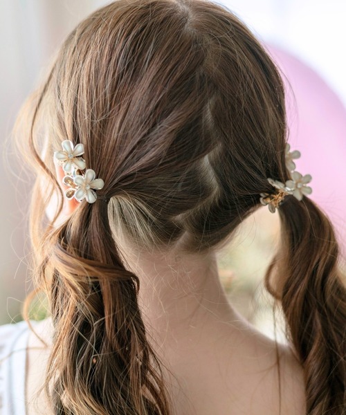 ⓝⓔⓦ【バレッタ風フラワー】ベビーヘアクリップ　キッズヘアクリップ　ヘアゴム ⓝⓔⓦ【バレッタ風フラワー】ベビーヘアクリップ キッズヘアクリップ