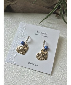 PREEK＞HOW RAW LAPIS-LAZULI EARRINGS/ピアス（ピアス（片耳用