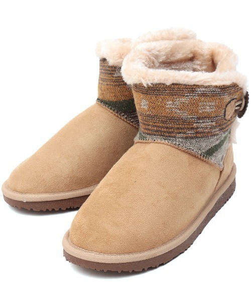 チチカカ（チチカカ）の「ネイティブジャカードムートンブーツ（ブーツ・レディース・ベージュ/ブラック/ブルー・MEDIUM/LARGE）」の12枚目の写真