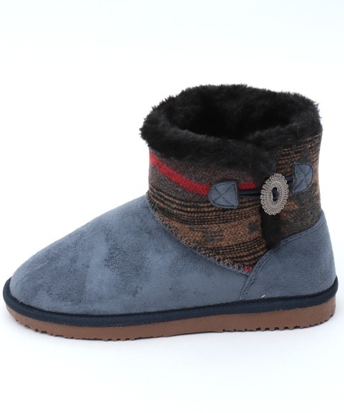 チチカカ（チチカカ）の「ネイティブジャカードムートンブーツ（ブーツ・レディース・ベージュ/ブラック/ブルー・MEDIUM/LARGE）」の18枚目の写真