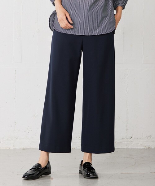 J.PRESS(ジェイプレス)の「【洗える】2way thermoサキソニー セミワイド パンツ(その他パンツ・レディース・ブラック系/ライトグレー系/ネイビー系・T13/T15/T17)」の3枚目の写真