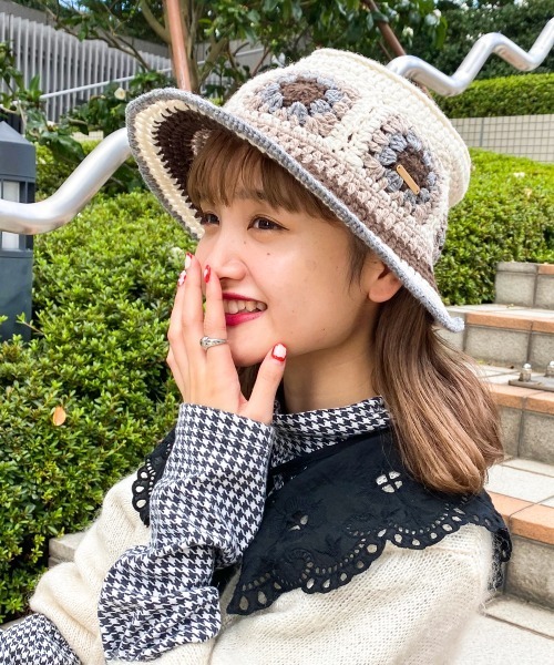 kaorinomori（カオリノモリ）の「kaorinomori ジルノースハット / カオリノモリ（ハット・レディース・ホワイト/ライトブルー・M/57.5cm）」の4枚目の写真