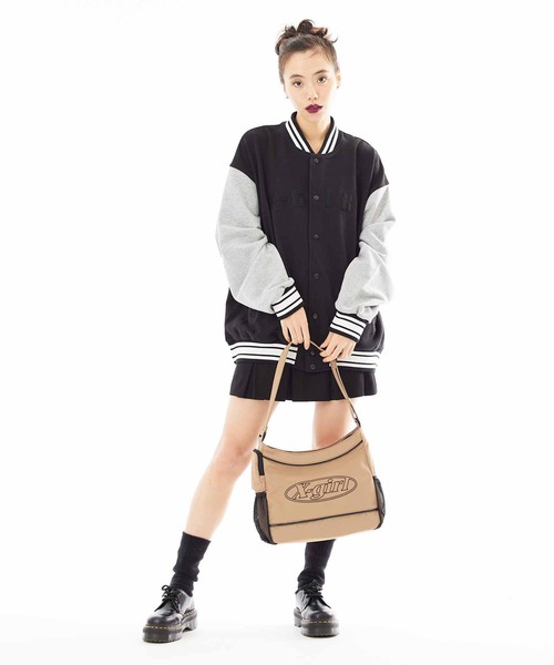 X-girl(エックスガール)の「OVAL LOGO TOTE BAG(トートバッグ・レディース・ブラック/ベージュ・ONE SIZE)」の16枚目の写真