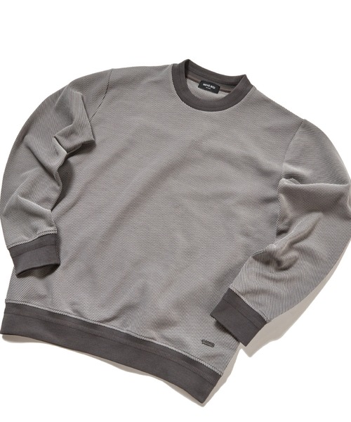 MEN'S BIGI(メンズビギ)の「ツイルダンボールクルーネックカットソー(Tシャツ/カットソー・メンズ・グリーン系その他/ブルー系その他/グレー系その他・01/02/03)」の1枚目の写真
