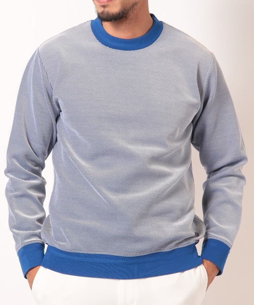 MEN'S BIGI(メンズビギ)の「ツイルダンボールクルーネックカットソー(Tシャツ/カットソー・メンズ・グリーン系その他/ブルー系その他/グレー系その他・01/02/03)」の3枚目の写真