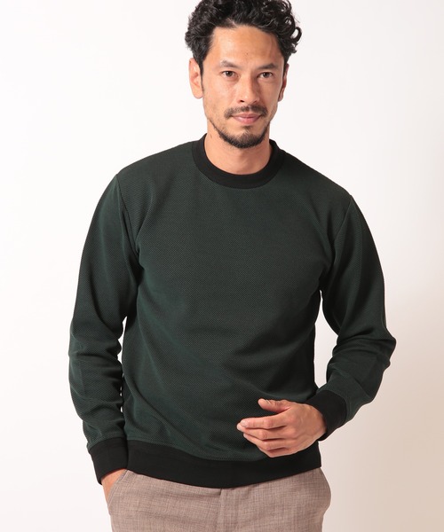 MEN'S BIGI(メンズビギ)の「ツイルダンボールクルーネックカットソー(Tシャツ/カットソー・メンズ・グリーン系その他/ブルー系その他/グレー系その他・01/02/03)」の9枚目の写真