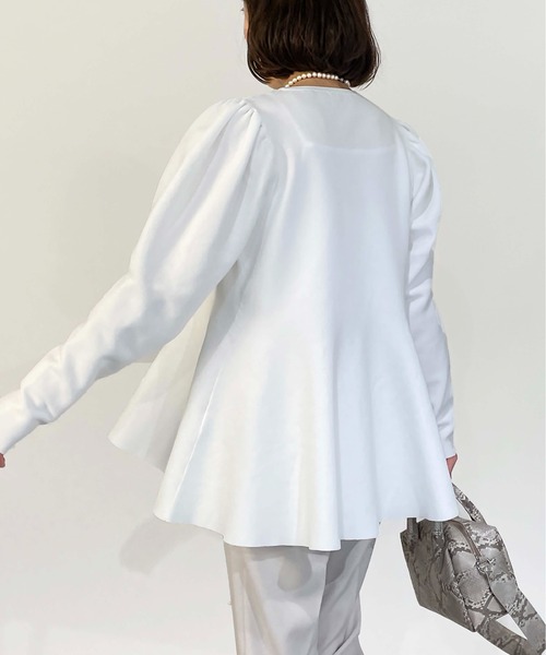 【セール】裾フレアパフスリーブニット（ニット/セーター）｜PICCIN（ピッチン）