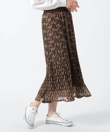 Grand PARK（グランドパーク）の「総柄シフォン　シワ消しプリーツスカート（スカート）」