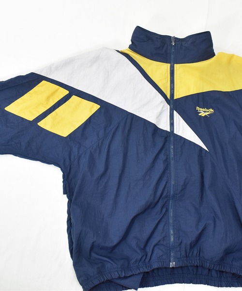 Reebok(リーボック)の「【ヴィンテージ古着】90's Reebok / リーボック ロゴデザイン フルジップ ナイロンジャケット(ナイロンジャケット・メンズ・ネイビー・LARGE)」の2枚目の写真