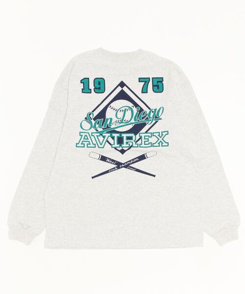 AVIREX（アヴィレックス）の「BASE BALL CLUB T-SHIRT / ベースボール クラブ Tシャツ / 長袖 / AVIREX / アヴィレックス（Tシャツ/カットソー・メンズ・ネイビー/グリーン/ホワイト/グレー系その他3・2XL/L/M/XL）」の6枚目の写真