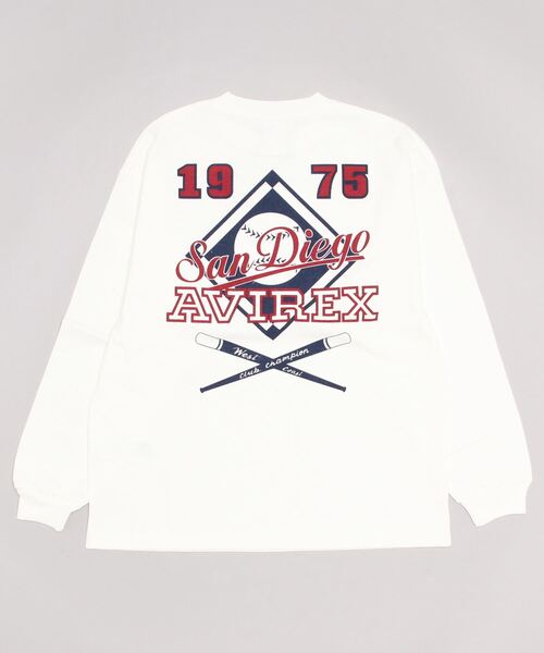 AVIREX（アヴィレックス）の「BASE BALL CLUB T-SHIRT / ベースボール クラブ Tシャツ / 長袖 / AVIREX / アヴィレックス（Tシャツ/カットソー・メンズ・ネイビー/グリーン/ホワイト/グレー系その他3・2XL/L/M/XL）」の5枚目の写真