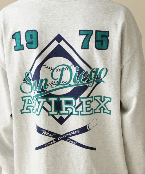 AVIREX（アヴィレックス）の「BASE BALL CLUB T-SHIRT / ベースボール クラブ Tシャツ / 長袖 / AVIREX / アヴィレックス（Tシャツ/カットソー・メンズ・ネイビー/グリーン/ホワイト/グレー系その他3・2XL/L/M/XL）」の10枚目の写真