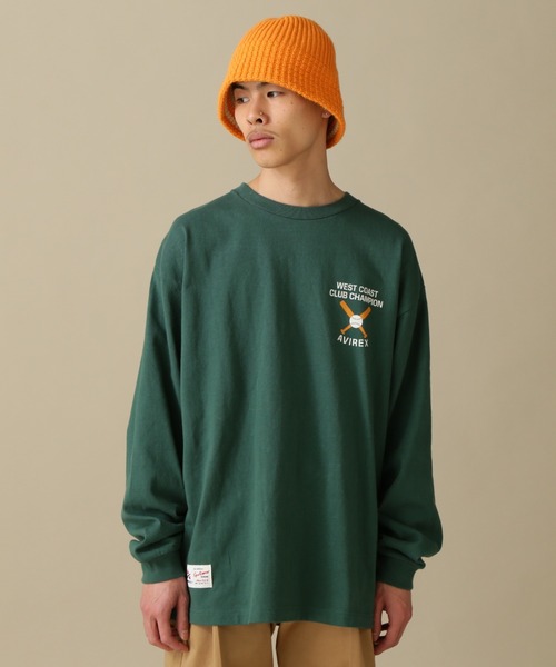AVIREX（アヴィレックス）の「BASE BALL CLUB T-SHIRT / ベースボール クラブ Tシャツ / 長袖 / AVIREX / アヴィレックス（Tシャツ/カットソー・メンズ・ネイビー/グリーン/ホワイト/グレー系その他3・2XL/L/M/XL）」の11枚目の写真